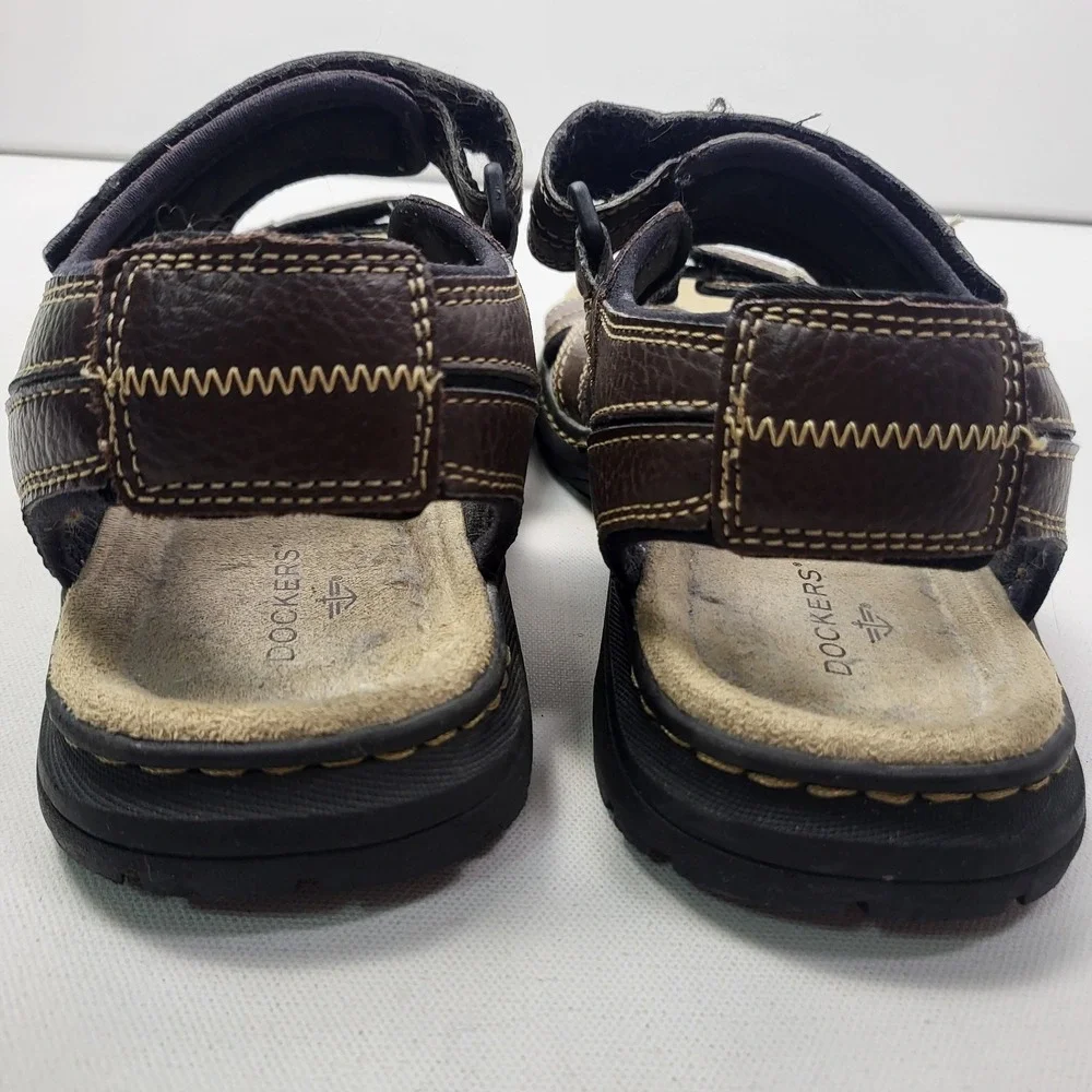 Dockers Sandals‎ Men's Size 10M  Newpage Brown Leather Strappy Outdoor Casual